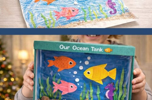 Bastle ein Aquarium aus einem Karton