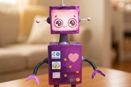 Bau eines Roboters aus Recyclingmaterialien