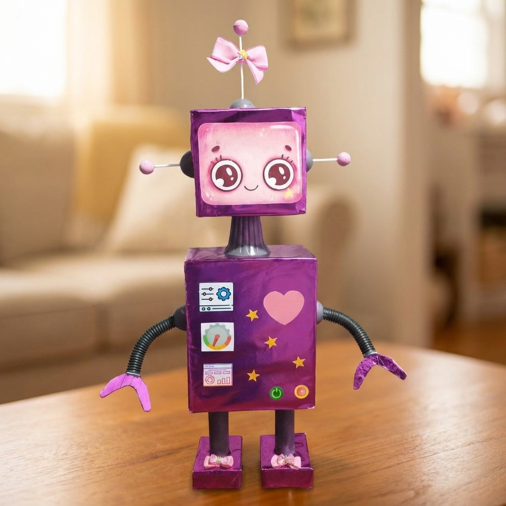 Bau eines Roboters aus Recyclingmaterialien