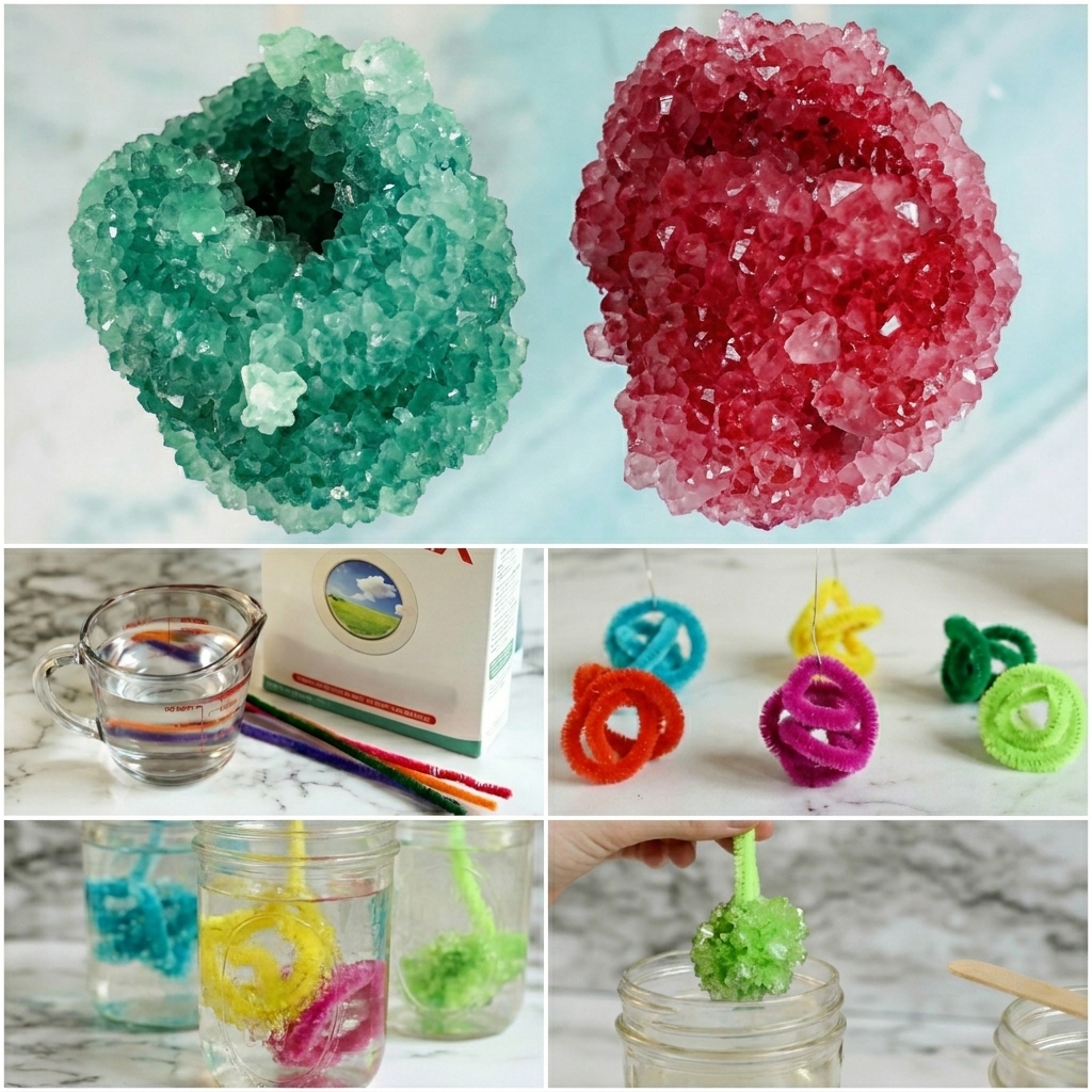 Children's Colored Crystal Growth Experience