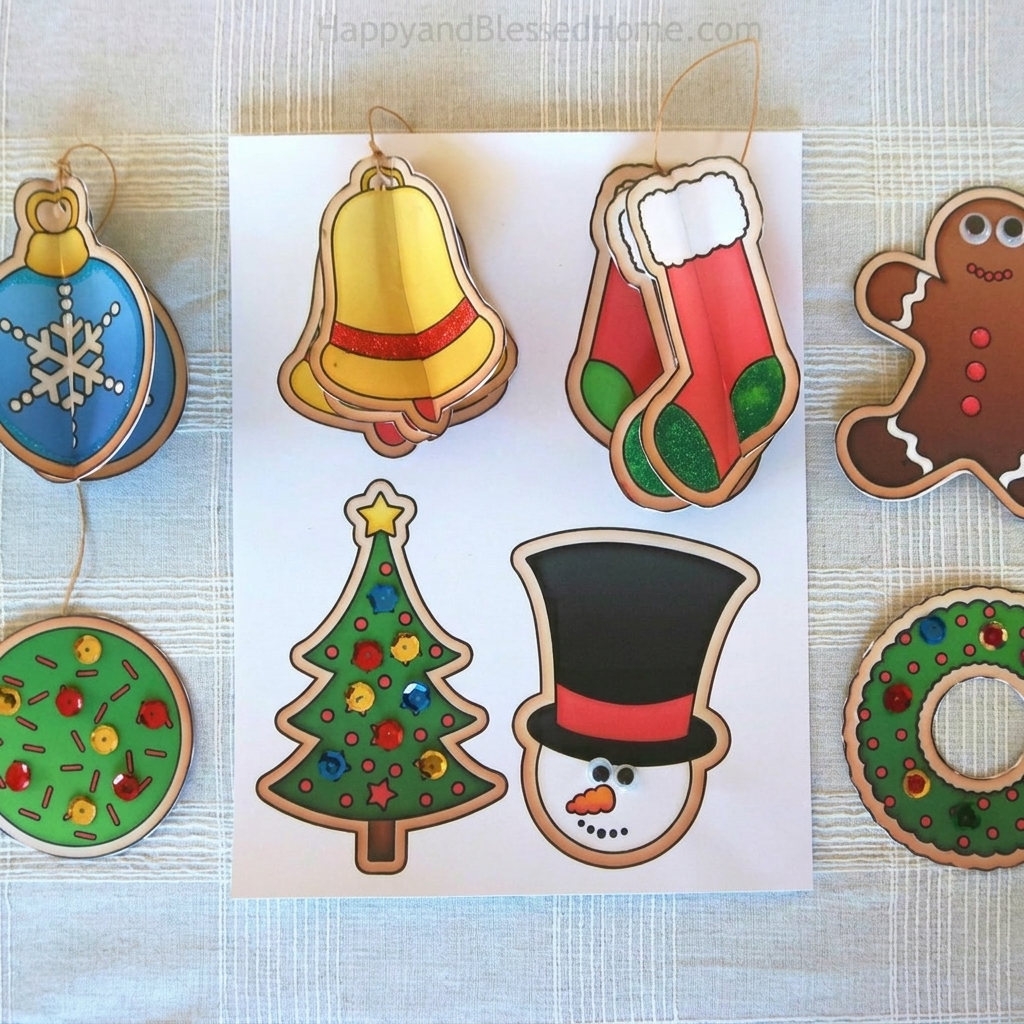 Weihnachtsdekorationen zum Ausdrucken