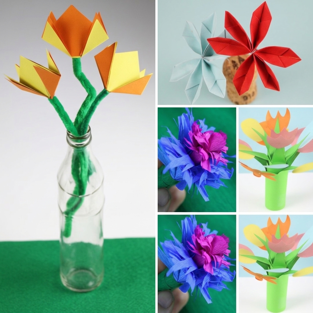 Bastelidee 1 – Bunte Papierblumen