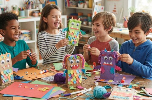 Basteln von Monsterpuppen aus Papiertüten