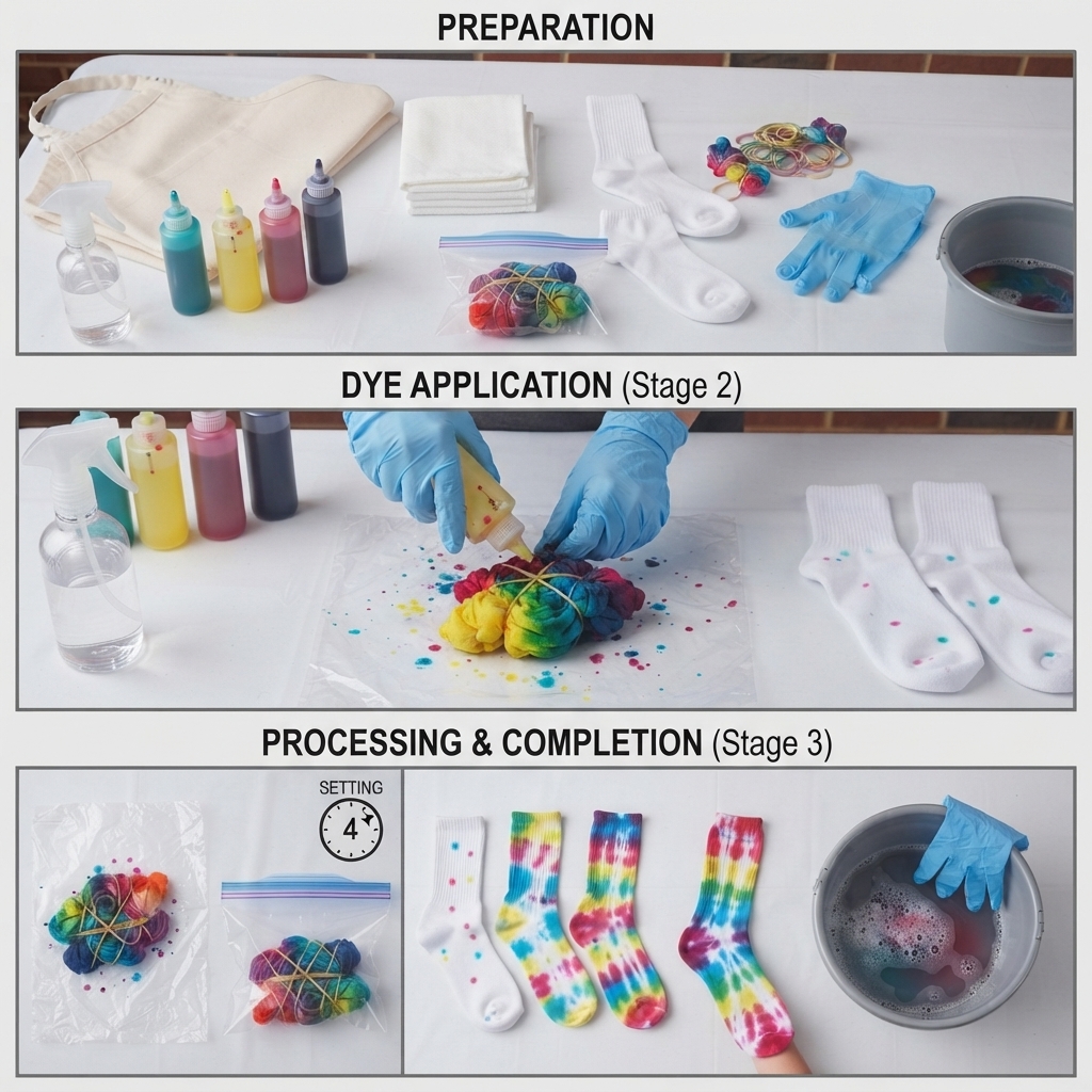Batik-Socken-Projekt