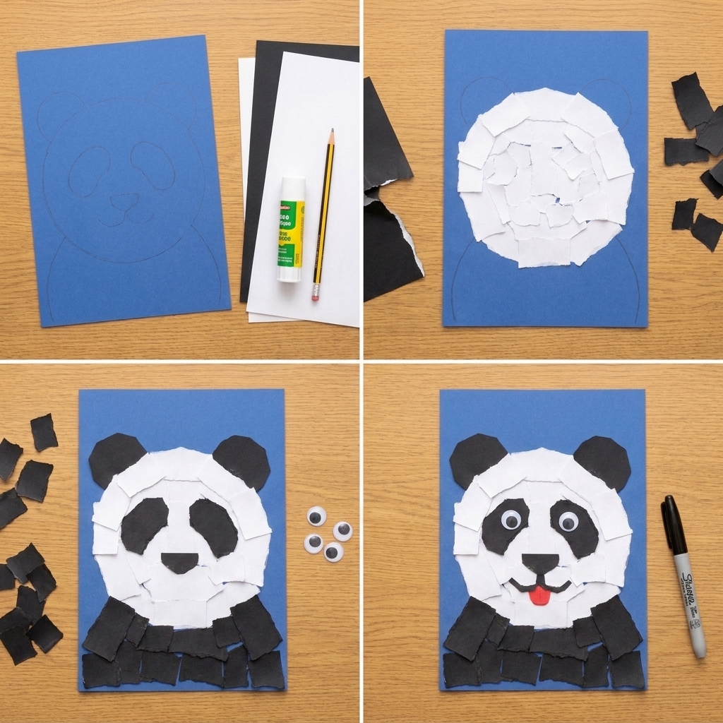 Den Körper des Pandas gestalten