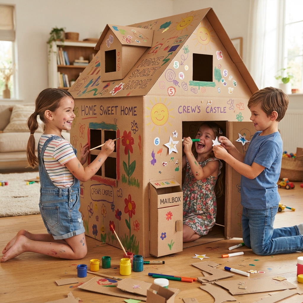 Ein Haus aus Pappe