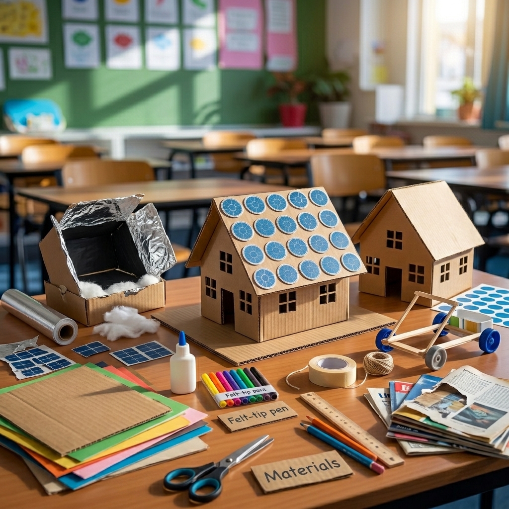 Ein einfaches Schulprojekt zum Thema Solarenergie für Kinder