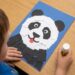 Einen Panda aus gerissenem Papier basteln