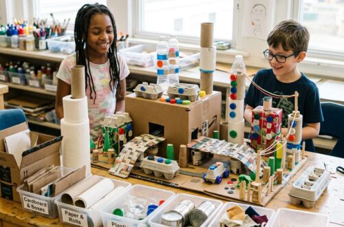 Einfache Schulprojekte mit Recyclingmaterialien