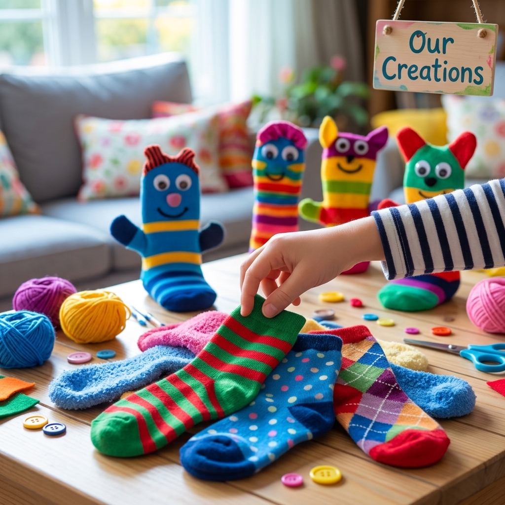 Puppen aus Socken basteln