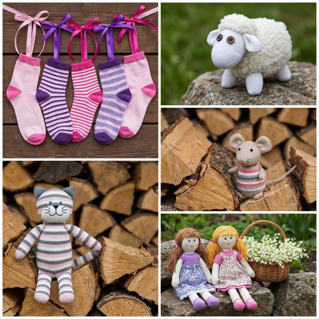Puppen aus Socken basteln