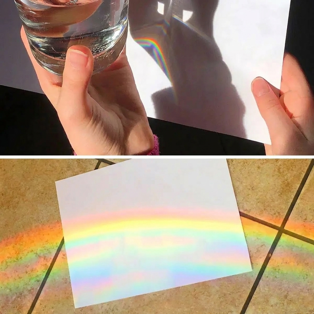 Regenbogen im Glas Wasser erzeugen