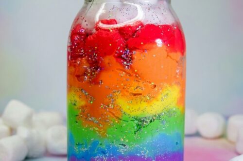 Regenbogen im Glas Wasser erzeugen