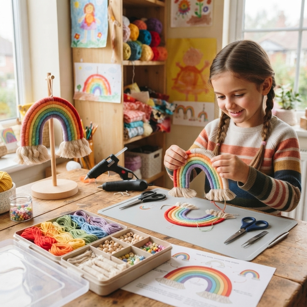eigenen Regenbogen aus Garn