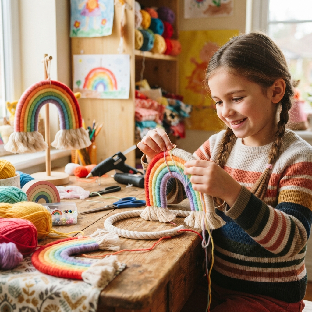 eigenen Regenbogen aus Garn