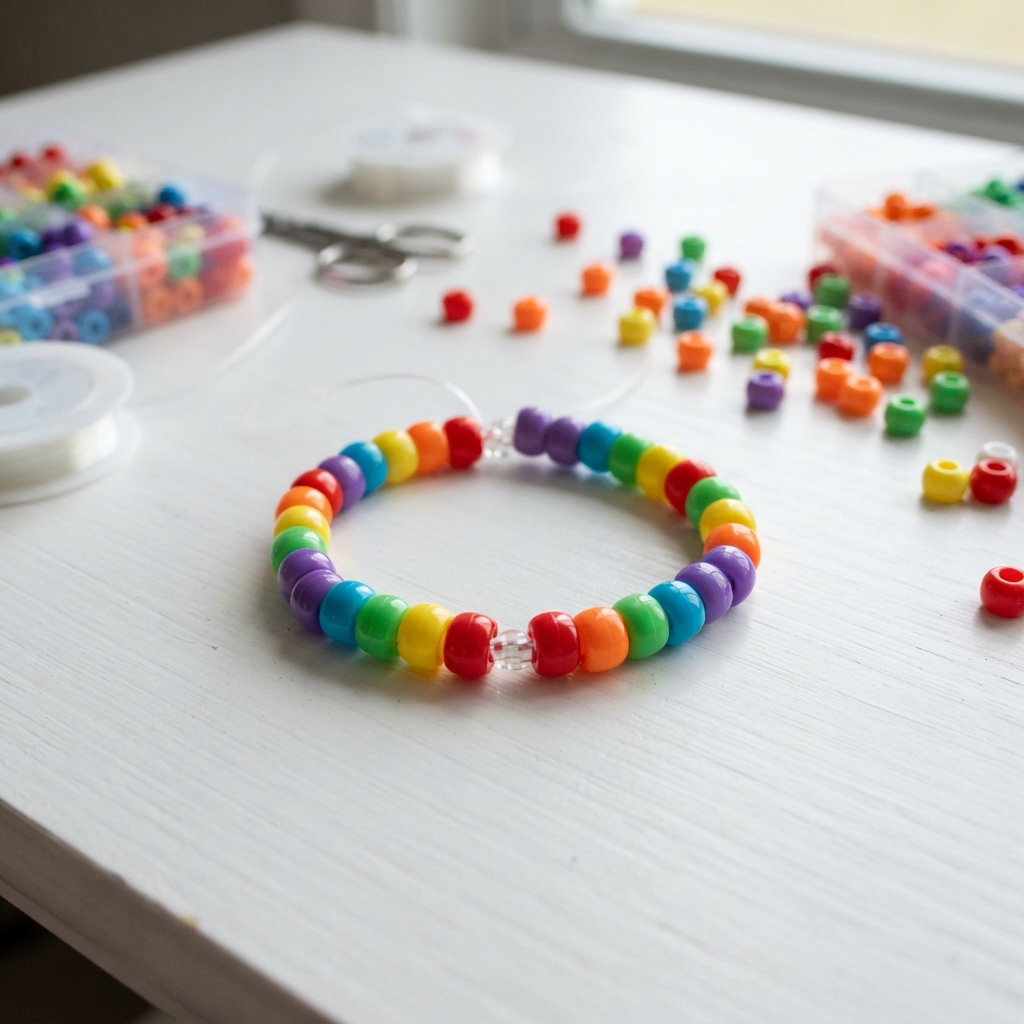 1. Easy Pony Bead Friendship Bracelet