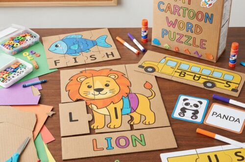 A cartoon word puzzle
