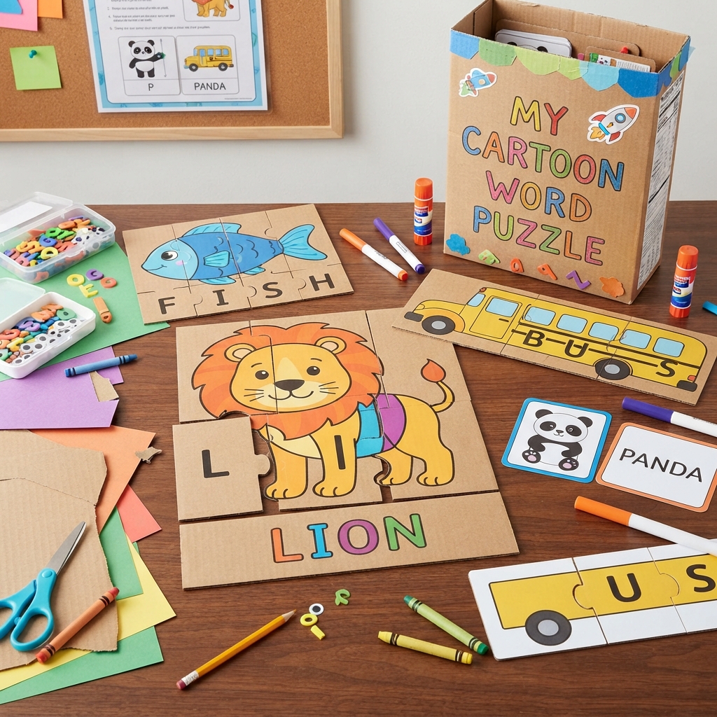A cartoon word puzzle