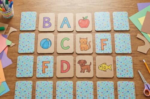 A memory game using letters and pictures