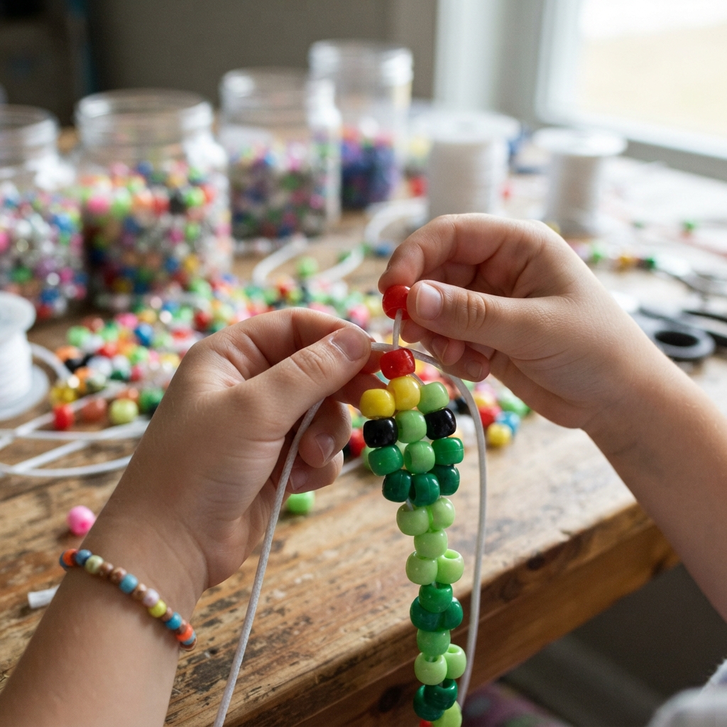 How to Make a Snake-Shaped Pony Bead Keychain