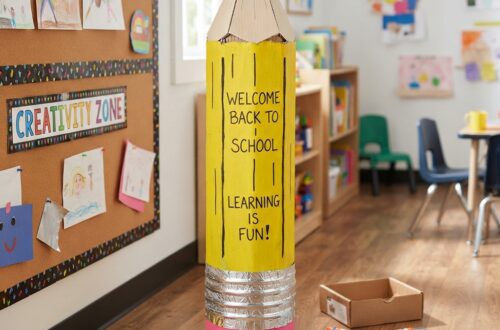 Making a giant cardboard pencil