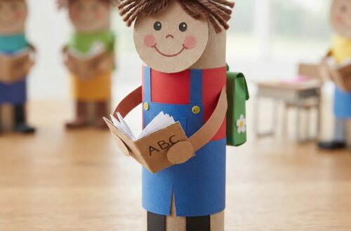 Making a small student from a toilet paper roll