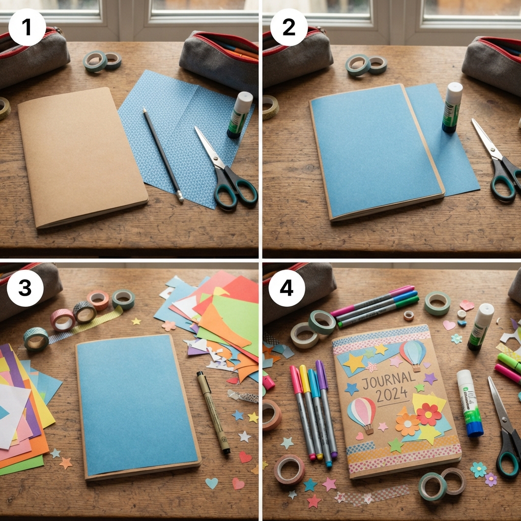 farbigem Papier