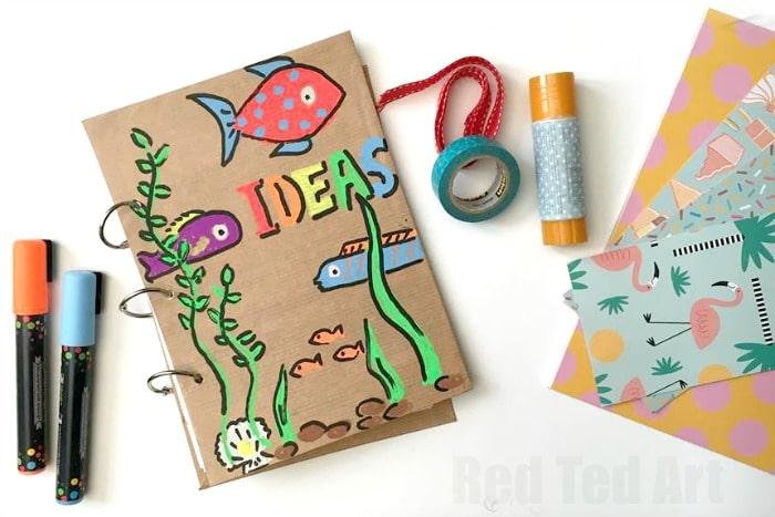 farbigem Papier